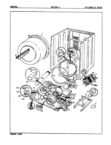 03 - Cylinder & Drive (Rev. A-D) parts for Admiral Dryer ADE20K3W from AppliancePartsPros.com
