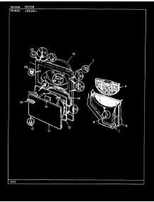 03 - Door (Rev. A-C) parts for Admiral Dryer ADE20L1W from AppliancePartsPros.com