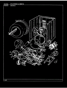 02 - Cylinder & Drive (Rev. A-D) parts for Admiral Dryer ADE20L2W from AppliancePartsPros.com