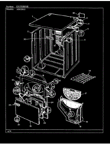 03 - Exterior (Rev. A-D) parts for Admiral Dryer ADE20L2W from AppliancePartsPros.com