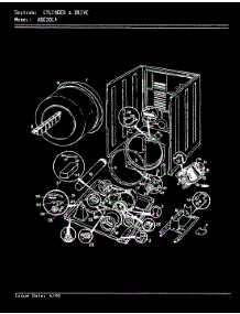 02 - Cylinder & Drive (Rev. A-D) parts for Admiral Dryer ADE20L4H from AppliancePartsPros.com