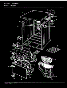 03 - Exterior (Rev. A-D) parts for Admiral Dryer ADE20L4W from AppliancePartsPros.com