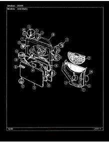 03 - Door parts for Admiral Dryer ADE20M3V from AppliancePartsPros.com