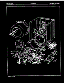 04 - Cylinder & Drive (Rev. A-D) parts for Admiral Dryer ADE25K3A from AppliancePartsPros.com