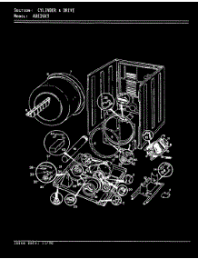 02 - Cylinder & Drive (Rev. A-C) parts for Admiral Dryer ADE26K3H from AppliancePartsPros.com