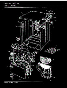 03 - Exterior (Rev. A-C) parts for Admiral Dryer ADE26K3W from AppliancePartsPros.com