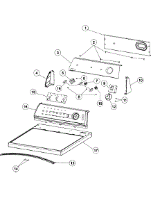 03 - Control Panel & Top  (9005Agw) parts for Admiral Dryer ADE9005AGW from AppliancePartsPros.com