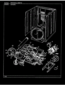 05 - Motor & Drive (Rev. A-C) parts for Admiral Dryer ADG20L1W from AppliancePartsPros.com