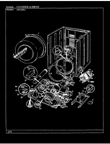 02 - Cylinder & Drive (Rev. A-C) parts for Admiral Dryer ADG20L2H from AppliancePartsPros.com