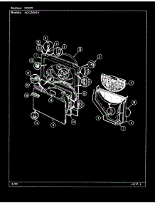 03 - Door parts for Admiral Dryer ADG20M3V from AppliancePartsPros.com