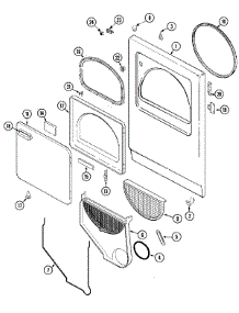 04 - Door parts for Admiral Dryer ADG9000AWW from AppliancePartsPros.com