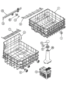 05 - Track & Rack Assembly parts for Amana Dishwasher ADW662EAS from AppliancePartsPros.com