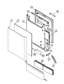02 - Door parts for Amana Dishwasher ADW662EAW from AppliancePartsPros.com