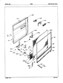 03 - Door parts for Admiral Dishwasher ADW80 from AppliancePartsPros.com