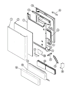 02 - Door (Adw862eas) parts for Amana Dishwasher ADW862EAS from AppliancePartsPros.com