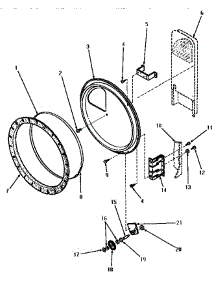 10 - Rear Blkhd, Felt Seal & Cylinder Roller parts for Amana Dryer AE3413 from AppliancePartsPros.com
