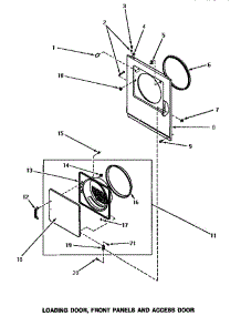 07 - Loading Door, Front Panels & Access Door parts for Amana Dryer AE4213 from AppliancePartsPros.com