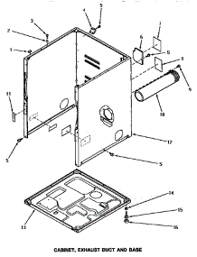 02 - Cabinet, Exhaust Duct & Base parts for Amana Dryer AE5213 from AppliancePartsPros.com