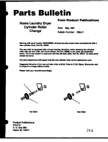 08 - Parts Bulletin parts for Amana Dryer AEE953 from AppliancePartsPros.com