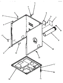 02 - Cabinet, Exhaust Duct And Base parts for Amana Dryer AEM333 from AppliancePartsPros.com