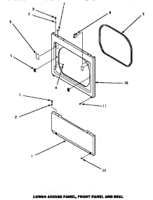 09 - Lower Access Panel, Front Panel & Seal parts for Amana Dryer AEM397 from AppliancePartsPros.com