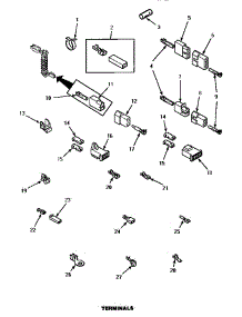 13 - Terminals parts for Amana Dryer AEM407L2 from AppliancePartsPros.com