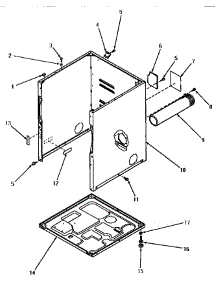 02 - Cabinet, Exhaust Duct And Base parts for Amana Dryer AEM433 from AppliancePartsPros.com