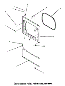 09 - Lower Access Panel, Front Panel & Seal parts for Amana Dryer AEM477L2 from AppliancePartsPros.com