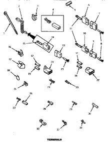 12 - Terminals parts for Amana Dryer AEM477W from AppliancePartsPros.com