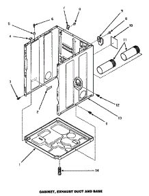 03 - Cabinet, Exhaust Duct & Base parts for Speed Queen Dryer AEM477W2 from AppliancePartsPros.com