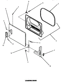 08 - Loading Door parts for Amana Dryer AEM497L from AppliancePartsPros.com
