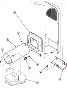 09 - Heater Box Assy Originally On Gas Dryer parts for Amana Dryer AEM497W2 / PAEM497W2 from AppliancePartsPros.com