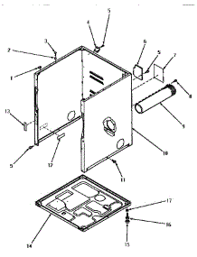 02 - Cabinet, Exhaust Duct And Base parts for Amana Dryer AEM633 from AppliancePartsPros.com