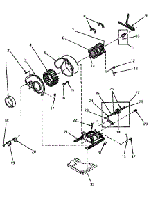 08 - Motor, Exhaust Fan And Belt parts for Amana Dryer AEM653 from AppliancePartsPros.com
