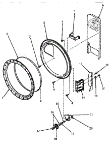 10 - Rear Blkhd, Felt Seal & Cylinder Roller parts for Amana Dryer AEM653 from AppliancePartsPros.com
