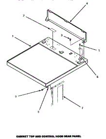 02 - Cabinet Top & Control Hood Rear Panel parts for Amana Dryer AEM697L from AppliancePartsPros.com