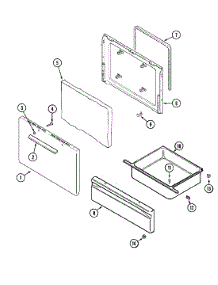 03 - Door / Drawer parts for Admiral Range AER1110AAH from AppliancePartsPros.com