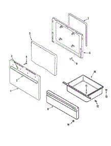 03 - Door / Drawer parts for Admiral Range AER1110BAH from AppliancePartsPros.com