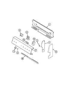02 - Control Panel parts for Admiral Range AER1140AGH from AppliancePartsPros.com