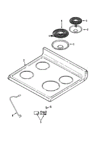 05 - Top Assembly parts for Admiral Range AER1150AAH from AppliancePartsPros.com