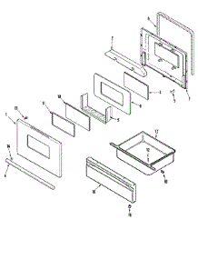 03 - Door / Drawer parts for Admiral Range AER1360BGW from AppliancePartsPros.com