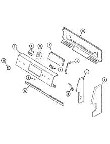 02 - Control Panel parts for Admiral Range AER1450AAH from AppliancePartsPros.com