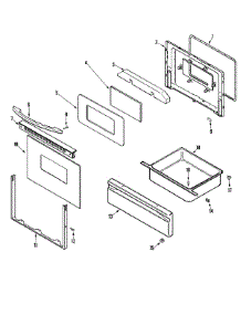 03 - Door / Drawer parts for Admiral Range AER1450BAH from AppliancePartsPros.com