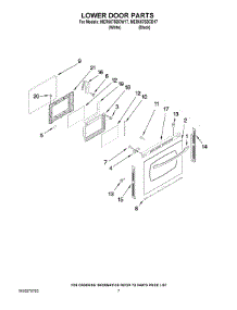 05 - Lower Door Parts parts for Maytag Range MER6875BCW17 from AppliancePartsPros.com