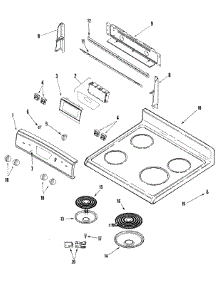 02 - Control Panel / Top Assembly parts for Amana Range AER5511BAB from AppliancePartsPros.com