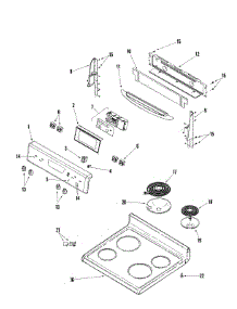 03 - Control Panel / Top Assembly parts for Amana Range AER5515QAW from AppliancePartsPros.com