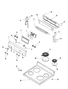 03 - Control Panel / Top Assembly parts for Amana Range AER5515QCW from AppliancePartsPros.com