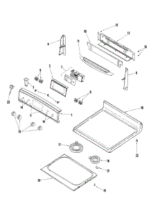 03 - Control Panel / Top Assembly parts for Amana Range AER5815RCB from AppliancePartsPros.com