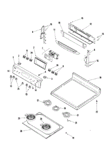 03 - Control Panel / Top Assembly parts for Amana Range AER5845QAN from AppliancePartsPros.com