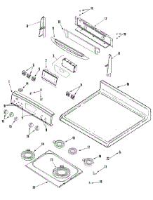 03 - Control Panel / Top Assembly parts for Amana Range AER5845RAB from AppliancePartsPros.com